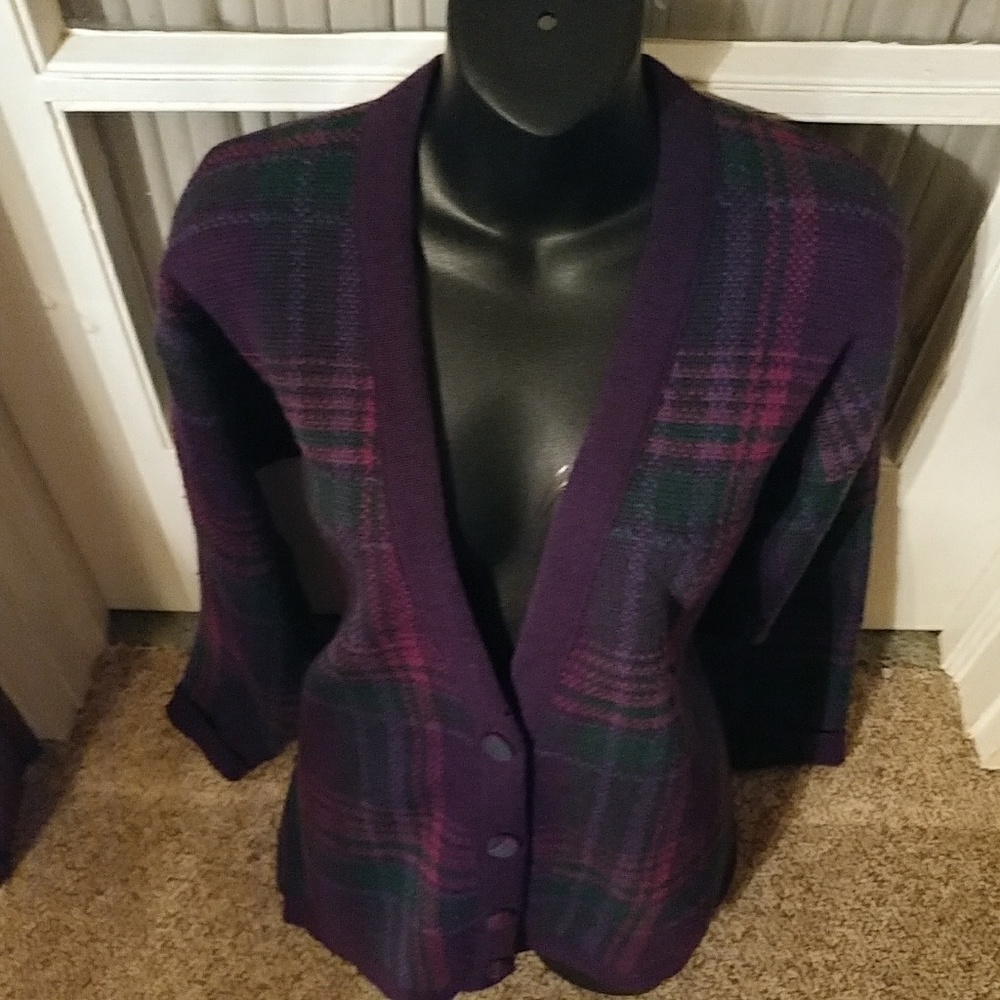 Pendleton Purple Plaid Pure Virgin Wool